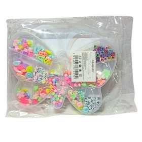   ABABABY Pillangó formájú gyöngyfűző készlet – színes kreatív ékszerkészítő gyerekeknek