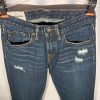 Abercrombie Kids – Sötétkék, szaggatott fiú farmernadrág, 164-es