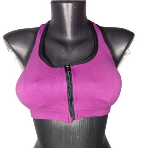 ACX Active elöl cipzáras sportmelltartó – lila-fekete, XL