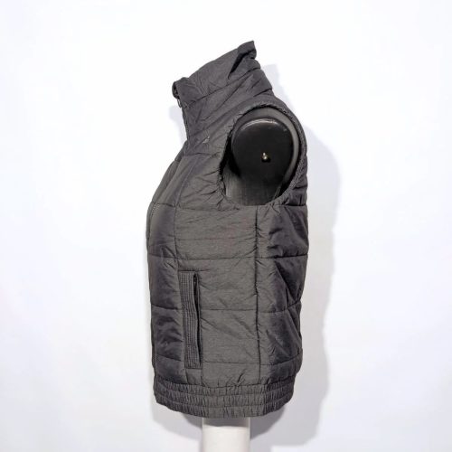 ADIDAS szürke melírozott női steppelt pufi sportmellény (EU 36–38 / S)