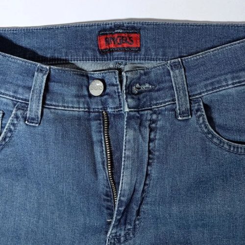 Angels női farmer bermuda – klasszikus fazon, középkék szín - 36-os 