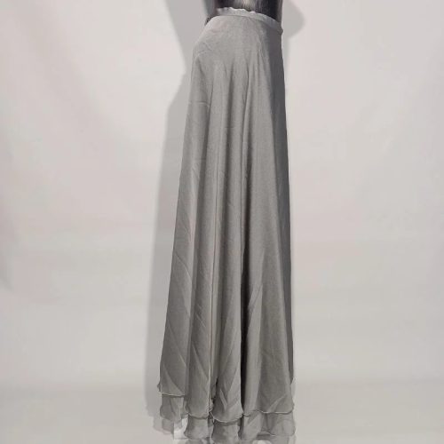 Apart ezüst fényű alkalmi maxi szoknya S