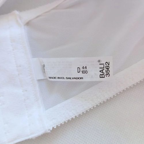 Bali fehér merevítős mintás melltartó – 44D / 100D (új, címkés)