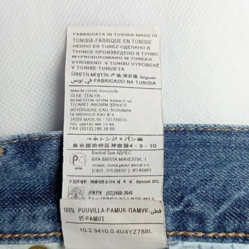 Benetton Férfi Világoskék Regular Fit Farmer – EU 56 (W33 L34)