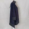Bloomchic sötétkék oversize tunika – kockás részletekkel, 42/44/46