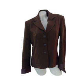   Caroll elegáns barna női blézer – vállpárnás, alkalmi zakó, 44-es méret