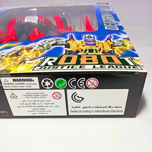 Robot átalakítható járművé – 5in1 Deformation Super Hero figura – Piros, 15 cm (Új, bontatlan)