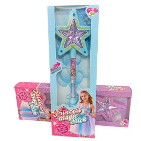   Princess Magic Stick – Kék világító és zenélő varázspálca (28 cm)