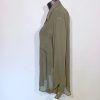 Chiffon by American Apparel női hosszú ujjú áttetsző ing, olívazöld – One Size