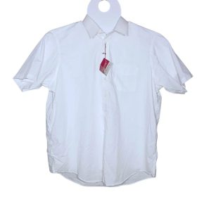   Christopher Hart klasszikus fehér férfi rövid ujjú ing – Big & Tall méret, 100% pamut