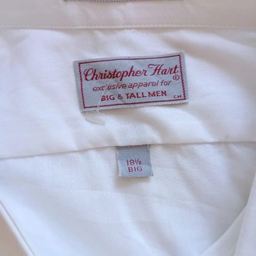 Christopher Hart klasszikus fehér férfi rövid ujjú ing – Big & Tall méret, 100% pamut