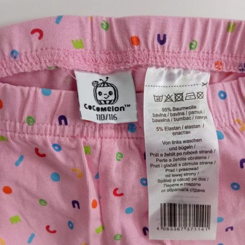 Cocomelon-rózsaszín-alapon-mintás-lányka-leggings – 110/116