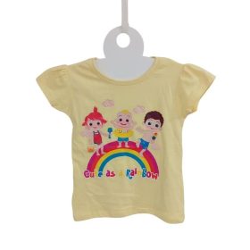   Cocomelon sárga alapon színes mintás lányka póló 98/104