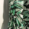 Zöld levél mintás Croft & Barrow blúz fekete top betéttel (XL)