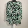 Zöld levél mintás Croft & Barrow blúz fekete top betéttel (XL)