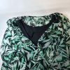 Zöld levél mintás Croft & Barrow blúz fekete top betéttel (XL)