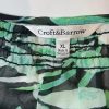 Zöld levél mintás Croft & Barrow blúz fekete top betéttel (XL)