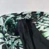Zöld levél mintás Croft & Barrow blúz fekete top betéttel (XL)