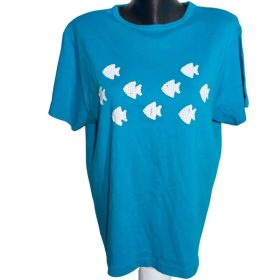   Cruise Wear – Flitteres, Hal mintás női póló, új (címke nélküli)