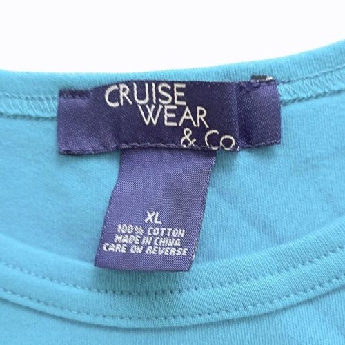 Cruise Wear – Flitteres, Hal mintás női póló, új (címke nélküli)