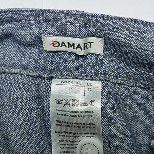 Damart kék melírozott vászonnadrág – 40-es méret