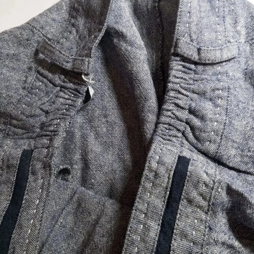 Damart kék melírozott vászonnadrág – 40-es méret