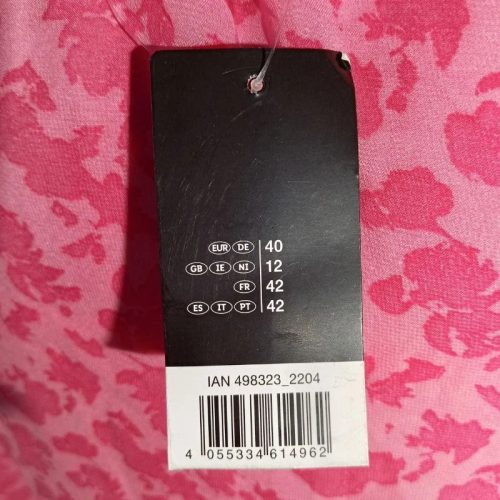 Pink virágmintás nőies tunikaszabású egyberuha – Esmara 40-es