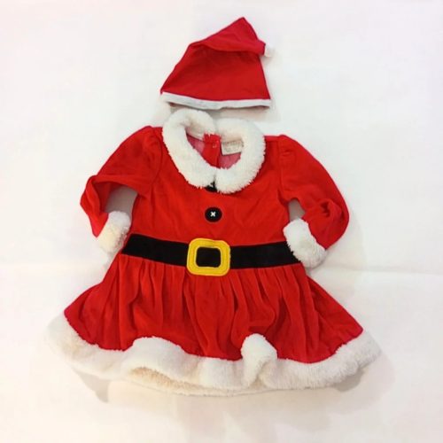 F&F Baby karácsonyi Mikulás ruha sapkával (3–6 hónap)