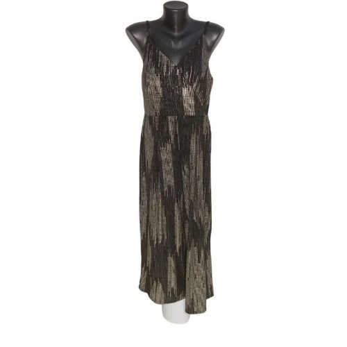 F&F Fekete-arany glam midi overál