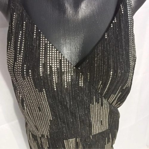 F&F Fekete-arany glam midi overál