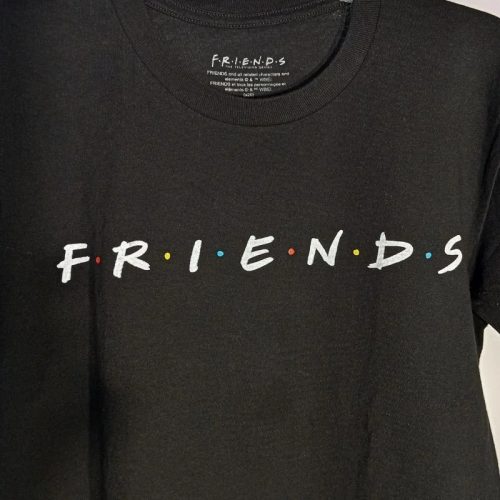 Friends  fekete unisex T-Shirt – ikonikus sorozat rajongói darab - S méret