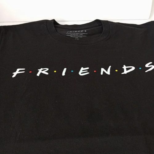 Friends  fekete unisex T-Shirt – ikonikus sorozat rajongói darab - S méret