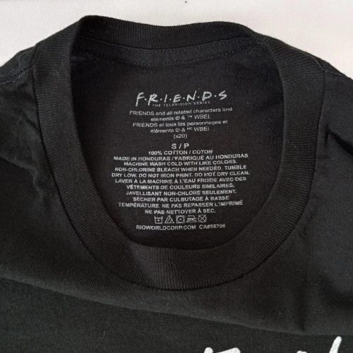 Friends  fekete unisex T-Shirt – ikonikus sorozat rajongói darab - S méret