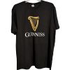 Guinness fekete férfi póló L-es méret – arany hárfa logóval