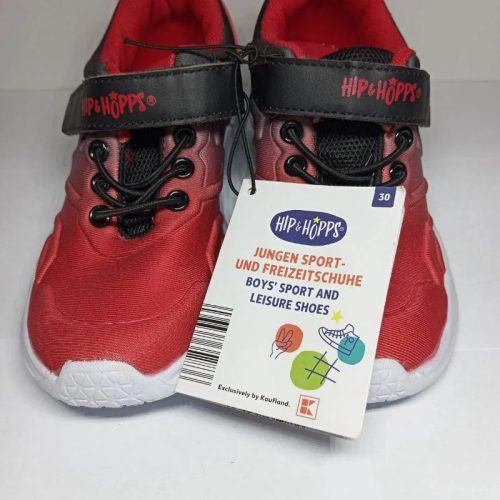 Hip&Hopps piros-fekete fiú sportcipő - 30