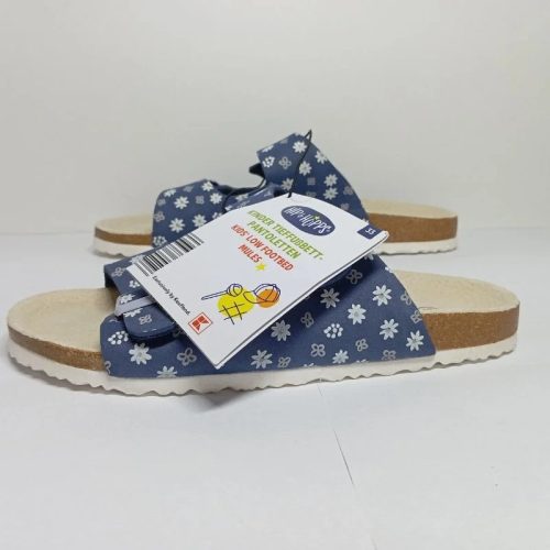 Hip&Hopps kék virágos lány papucs – 33