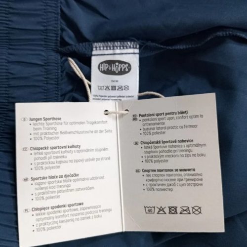 Hip & Hopps sötétkék fiú sportnadrág cipzáras zsebbel – 134/140