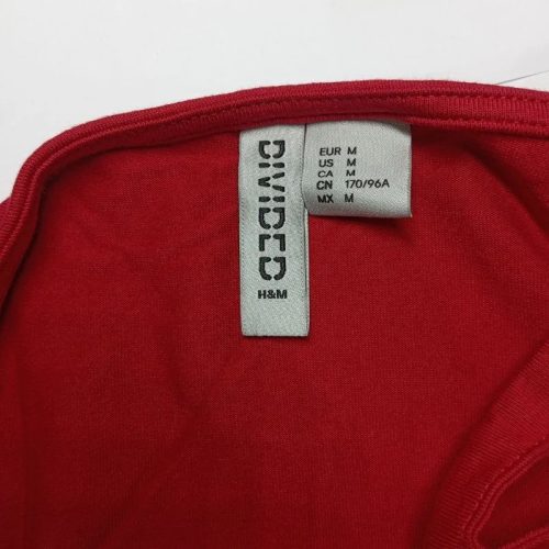 H&M Divided piros testhezálló mini ruha – M-es méret