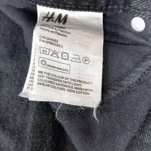 H&M fekete magas derekú farmer short – női, 40