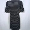 H&M fekete-fehér csíkos pamut midi ruha – M (89 cm)