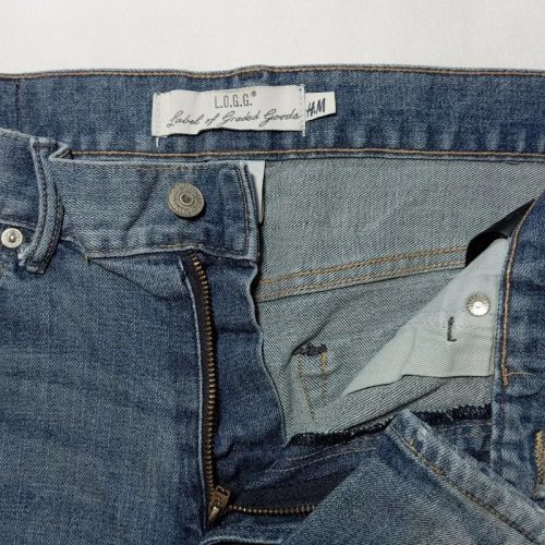 H&M L.O.G.G. Férfi Világoskék Slim Fit Farmer – EU 52 (W32 L32)