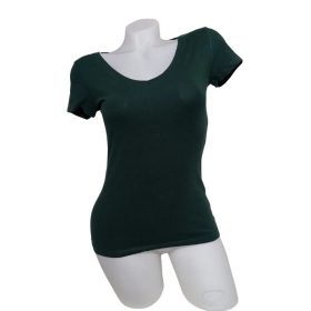 H&M Basic sötétzöld női póló – S