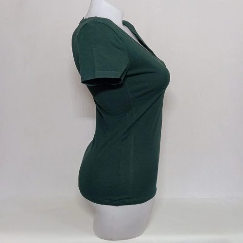 H&M Basic sötétzöld női póló – S