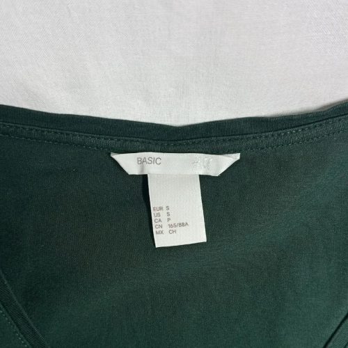 H&M Basic sötétzöld női póló – S