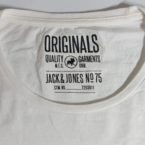 Jack & Jones Originals fehér póló – ALOHA virágmintás grafika