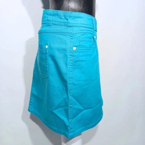 Jamina türkízkék A-vonalú farmer mini szoknya – 43/44