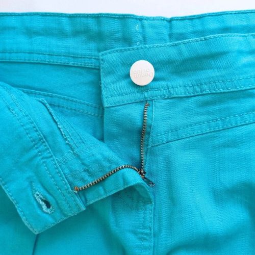 Jamina türkízkék A-vonalú farmer mini szoknya – 43/44