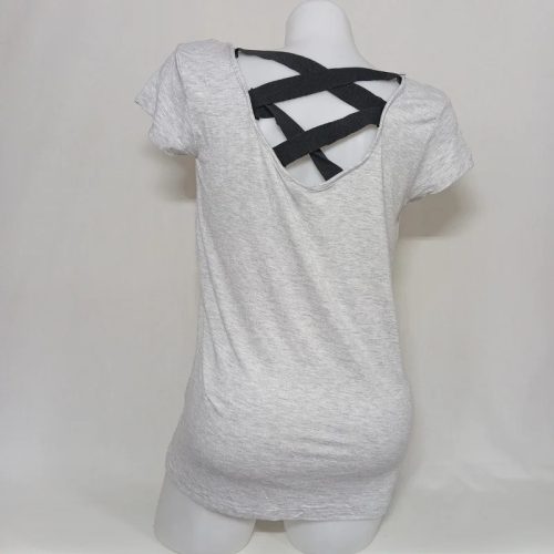 Jean Pascale rövid ujjú hosszított póló rafinált szalagokkal