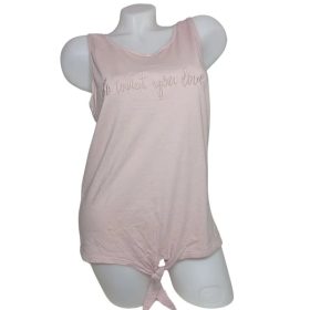   KIABI rózsaszín női Tank Top masnis megkötővel – L méret