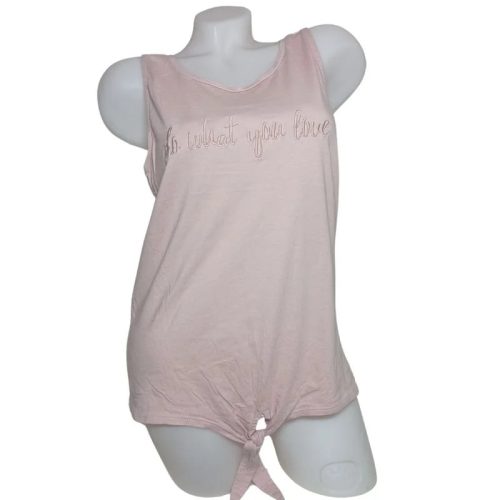 KIABI rózsaszín női Tank Top masnis megkötővel – L méret